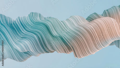 Soft organic lines inspired by wind and waves with calming colors