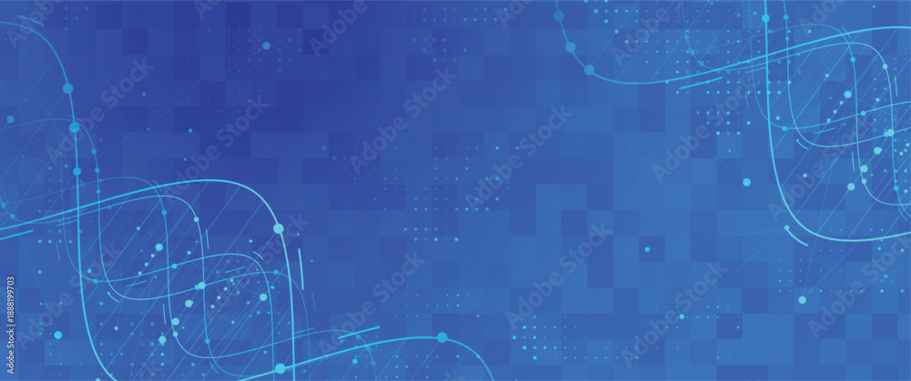 Obraz premium Futuristic DNA visualisation strands, genetic neural web