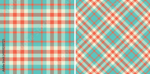 Seamless textile vector of texture fabric check with a background pattern plaid tartan. Set in vintage colors. Book cover design ideas.