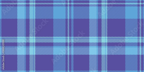 African pattern tartan fabric, cool seamless background plaid. Flooring vector texture textile check in cyan and indigo colors.