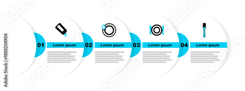 Set line Fork, Plate, fork and knife, Washing dishes and Salt pepper icon. Vector