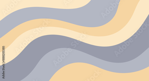 Abstract minimalist earth tone wavy pattern in neutral pastel colors