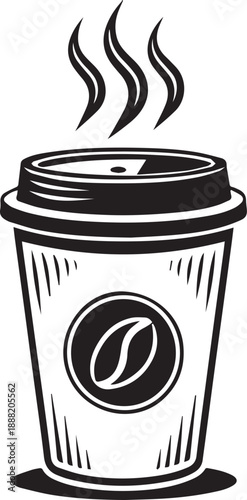  coffee cup icon for hot takeaway drinks