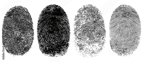 Abstract fingerprint brush ink pattern set isolated background. grunge hand fingerprint mark illustration overlay texture and creative art print.