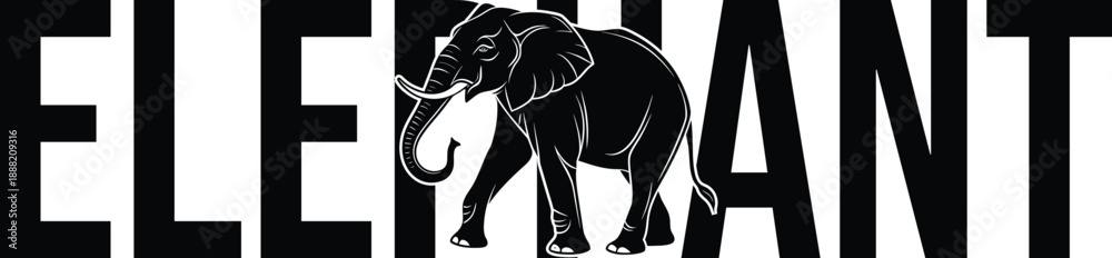 Fototapeta premium Simple Elephant Design Image