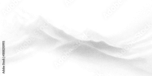 Abstract halftone grain texture with soft flowing wave form, fine dot pattern, smooth tonal fade and minimal monochrome surface, vector illustration