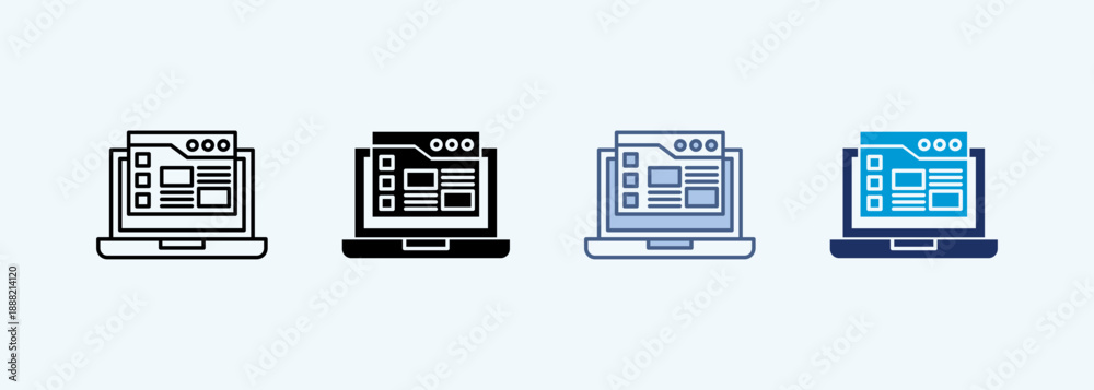 Fototapeta premium user interface multiple style icon collection