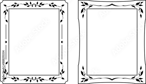 black and white set of delimiters for text, dividers