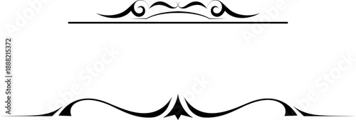 black and white set of delimiters for text, dividers