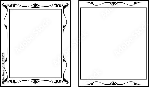 black and white set of delimiters for text, dividers