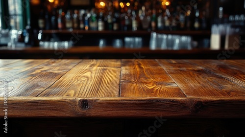 Rich grains of wood create a welcoming space for friends to gather and share drinks