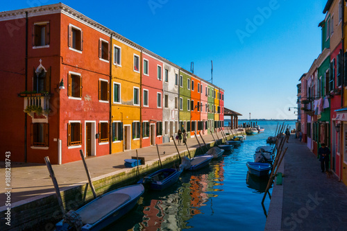 Colorful houses in Burano, Venice, Italy