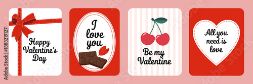 Valentines Day Greeting Cards Collection with Sweet Messages