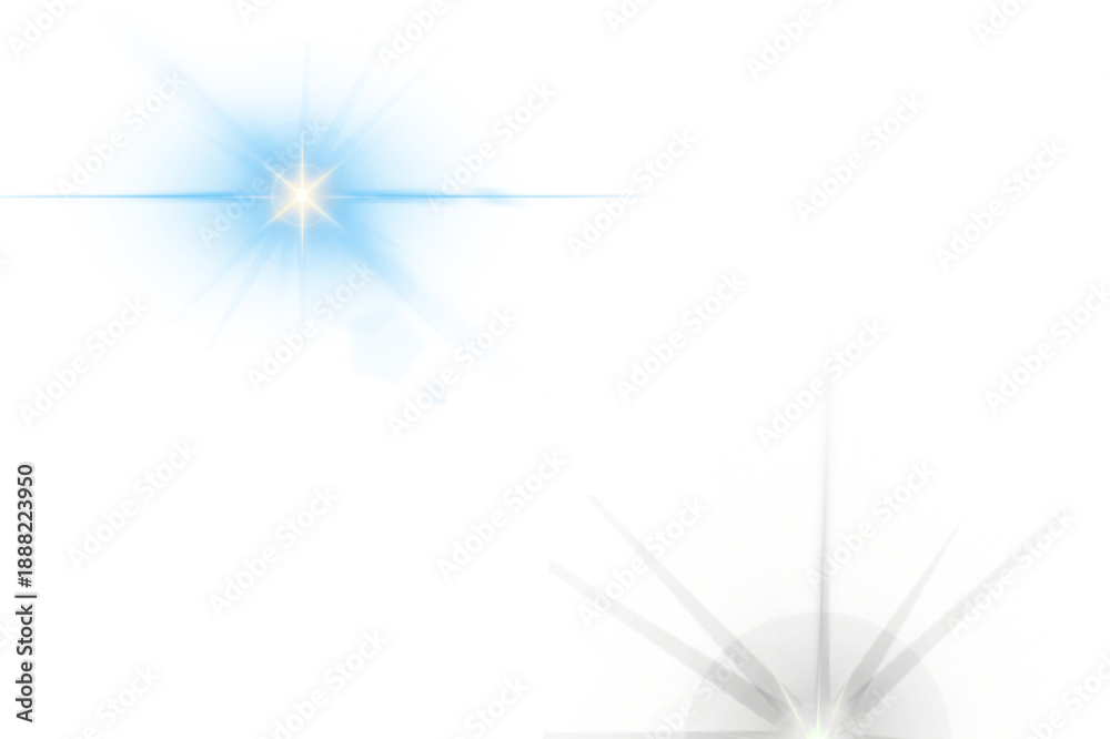 Obraz premium Soft Blue Light Burst Glow Effect Isolated on Clean White Background