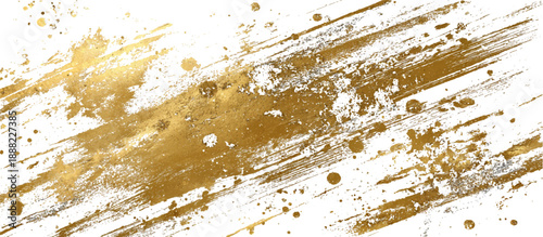 Vector golden grunge wall texture background. vintage golden paint splatter scratch magic glitter transparent background.