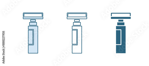 Blue Marker pen icon isolated on white background. Vector