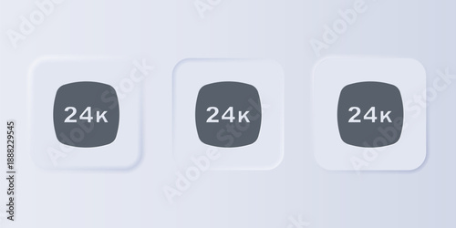 Grey Gold bars 24k icon isolated on grey background. Banking business concept. Set icons in square buttons. Vector