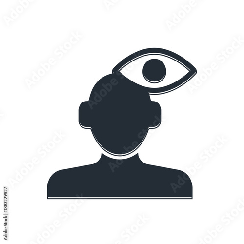 Black Solution to the problem in psychology icon isolated on white background. Therapy for mental health. Vector