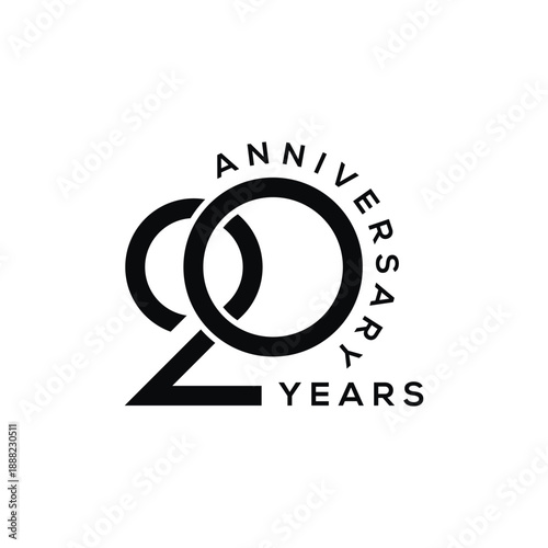 twenty years anniversary logo design inspiration