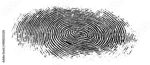 Grunge fingerprint texture background. vector ink splatters distressed brush stroke overlay. crime investigation fingerprint art print featuring damaged marks.