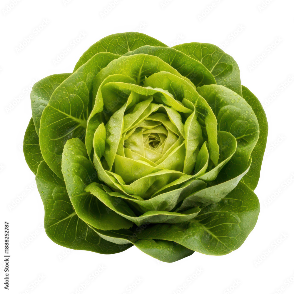 Obraz premium Fresh lettuce leaf isolated on transparent background isolated on transparent background