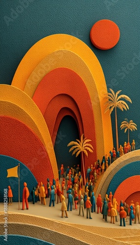 Creative 3D vector illustration for International Human Rights Day, designed for social media and awareness campaigns