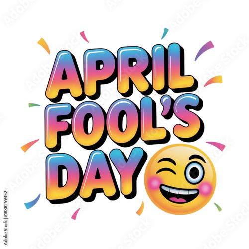 Celebrating april fool's day Vector, illustration