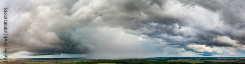 63891-02718 Aerial view of thunderstorm clouds Marion Co. IL