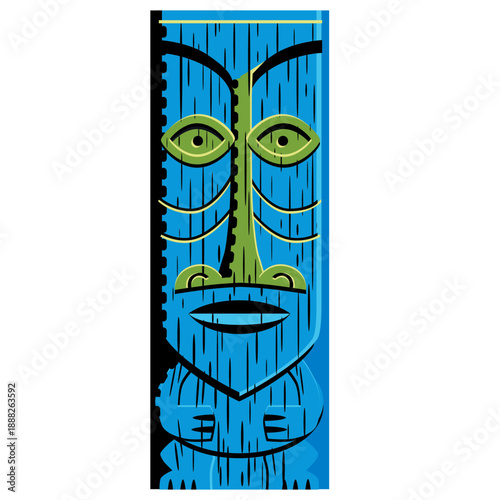 Tiki totem Hawaiin symbol 