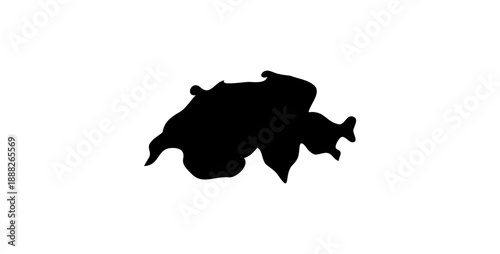  Switzerland state black silhouette