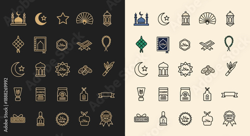 Collection of Islamic Symbols and Icons 1.