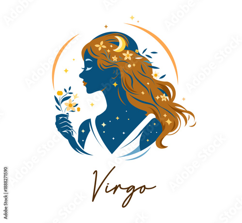The illustration - zodiac sign in the modern style.