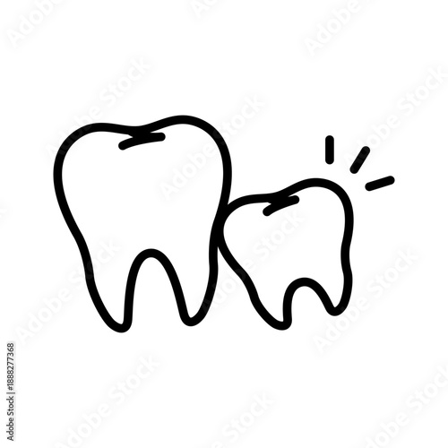 歯の親知らず治療をイメージしたアイコン