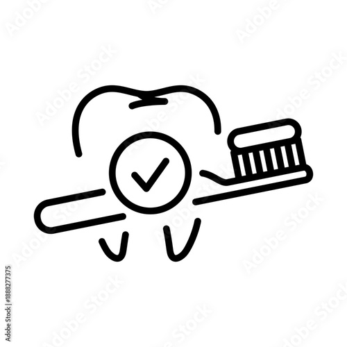 歯の衛生指導をイメージしたアイコン