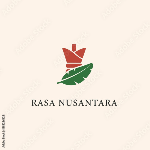 Rasa Nusantara logo with crown and leaf design elements.