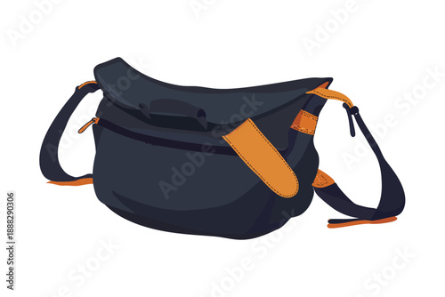 Waist bag isolated illustration