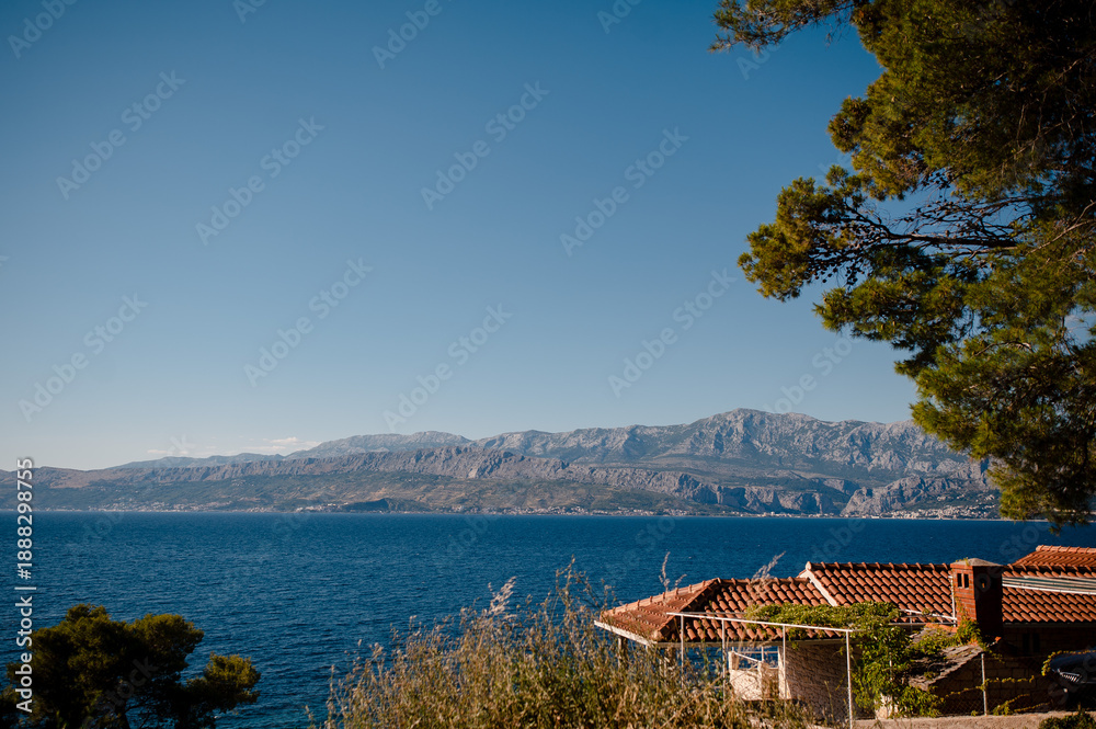 Naklejka premium Dalmatian Coast Villa View