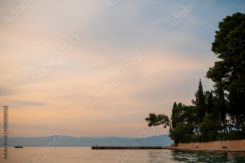 Croatian Coastline at Sunset