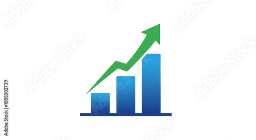 3D blue and green growth arrow chart rising upward isolated on transparent background Free Download 3D blue and green growth arrow chart rising upward isolated on transparent background - GFXLoad
