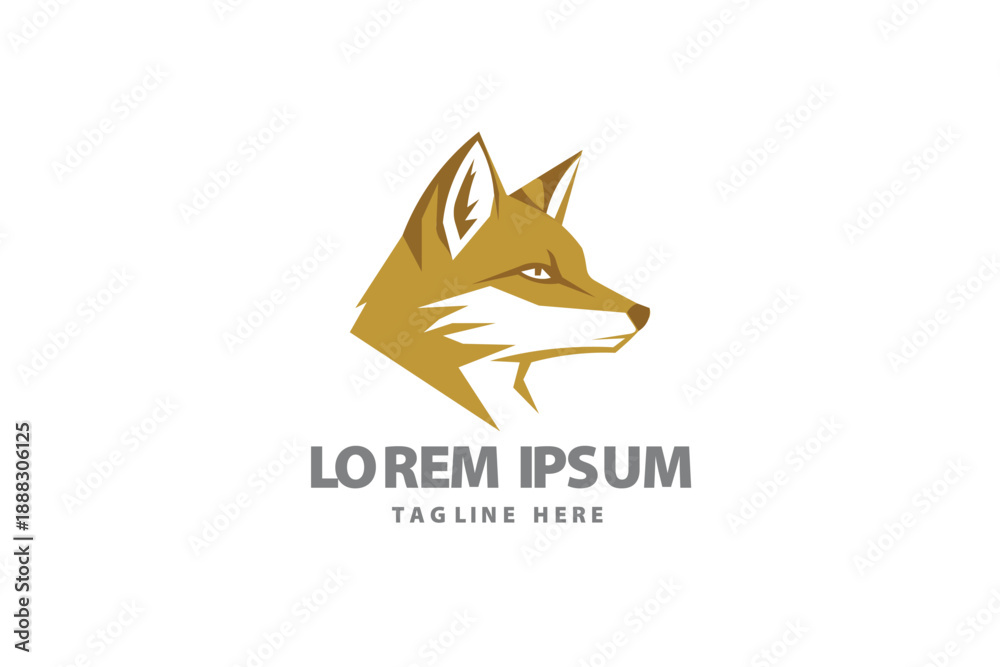 Fototapeta premium Geometric Fox Head Abstract Wildlife Mascot Vector logo template