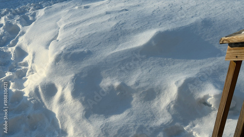 Photos Windblown snow in the winter