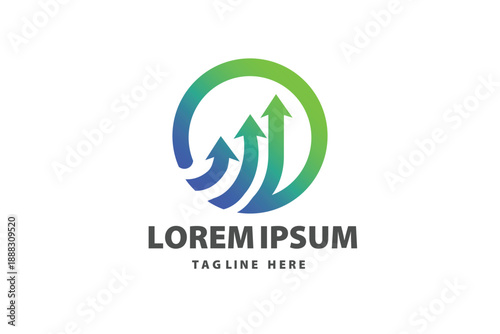 Financial Success Growth Arrow Circle Concept Vector logo template Free Download Financial Success Growth Arrow Circle Concept Vector logo template - GFXLoad