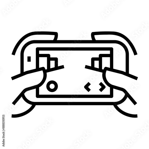 playing game Line Icon