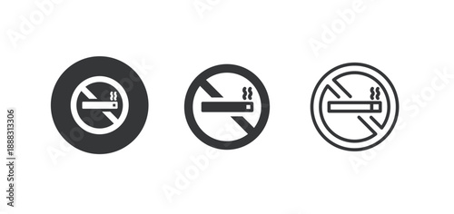 No Smoking icon. Multi series icon. Perfect pixel isolated on white background. Vector illustration