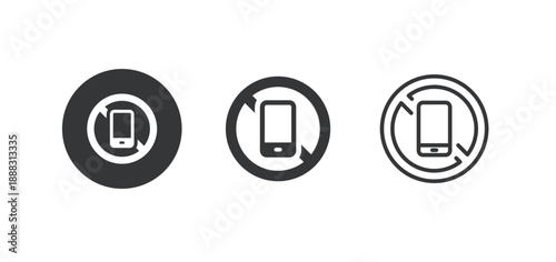 Phone Silent icon. Multi series icon. Perfect pixel isolated on white background. Vector illustration