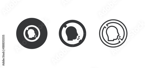 Keep silent icon. Multi series icon. Perfect pixel isolated on white background. Vector illustration
