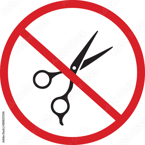 No Scissors Allowed Sign Prohibition Symbol