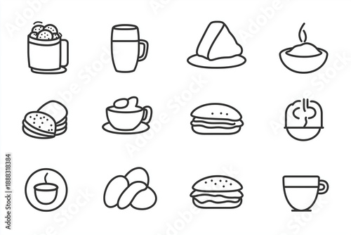 food icons set