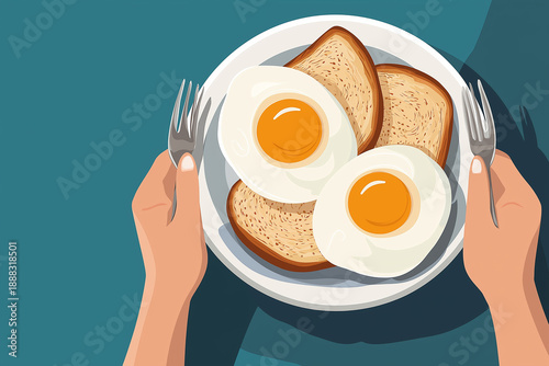 fried egg on a plate