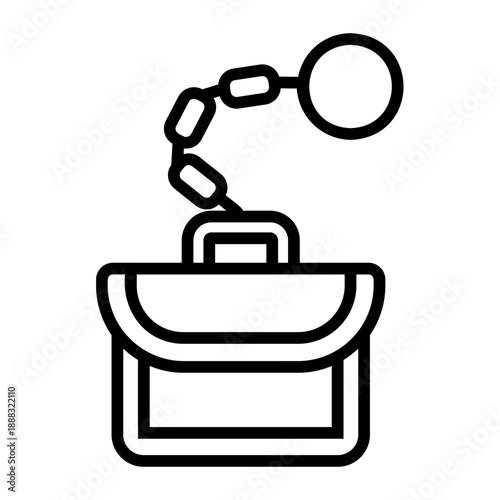 workaholic Line Icon